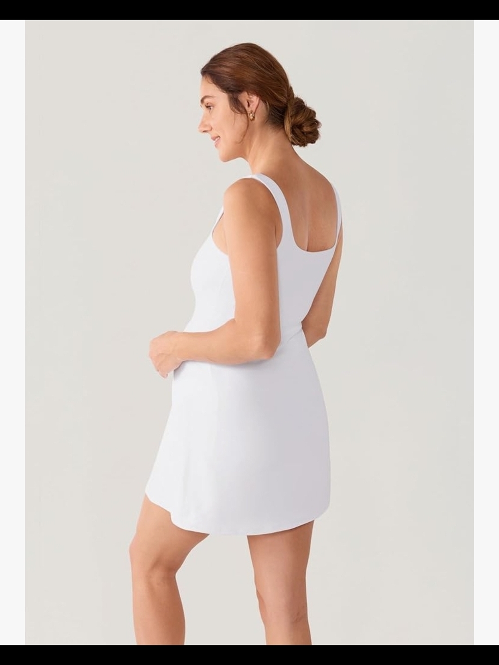 Nwt Large MOMANDA Active Maternity Tennis Dress Sleeveless Summer Tank Pregnancy - Picture 2 of 5